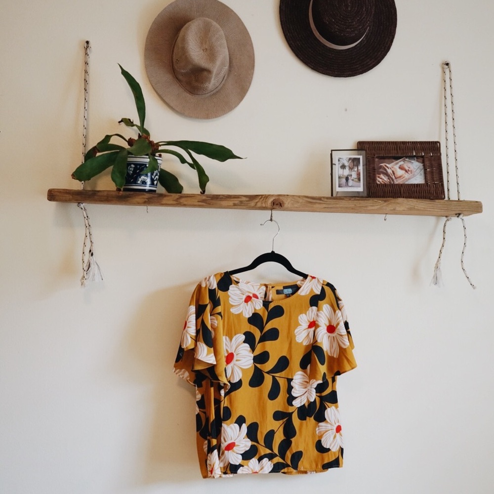 Anthropologie Eva Franco flutter sleeve blouse